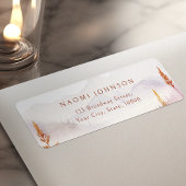 Étiquette Fall Wildflower Mountain Rustic Return Address