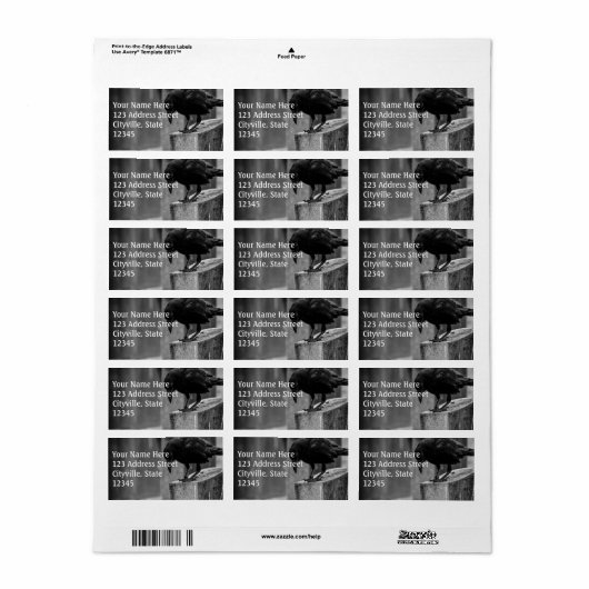 Étiquette Falln Cemetery Crow (Feuille entière)