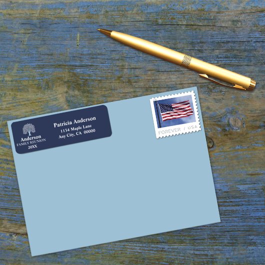 Étiquette Famille Arborescence Reunion Nom personnalisé/Date