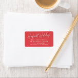 Étiquette Famille Bonne Adresse de Noël<br><div class="desc">Famille le plus heureux Étiquette de adresse de Noël</div>