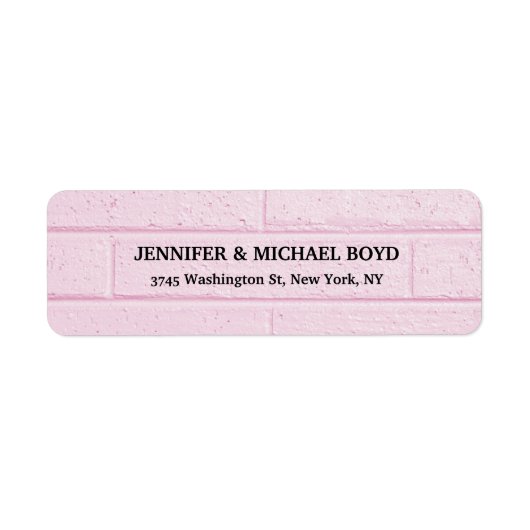 Étiquette Famille classique élégante à mur rose (Devant)