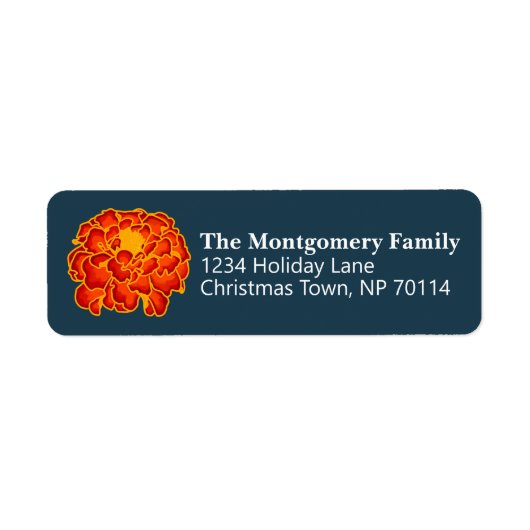 Étiquette Famille de Fleurs Marigold (Devant)