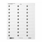 Étiquette famille des pingouins (Feuille entière)