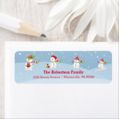 Étiquette Famille Snowman | Vacances (En situation)
