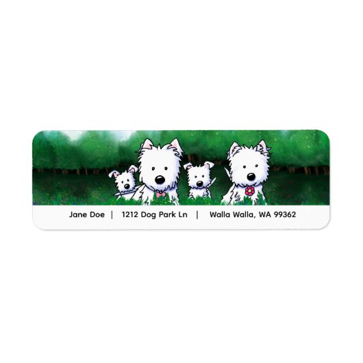 Étiquette Famille Westie (Devant)