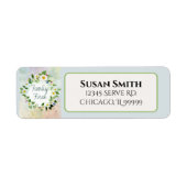 Étiquette Family First Circle of Daisies Adresse de retour (Devant)