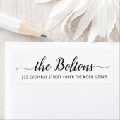 Étiquette Family Name Custom Calligraphy Modern Font Elegant (En situation)