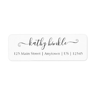Étiquette Fancy Print Return Address Label