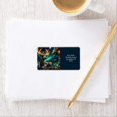 Étiquette Fantasy Cute Cyber Stag Forest (En situation)