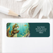 Étiquette Fantasy Cute Otter Steampunk Suit (En situation)