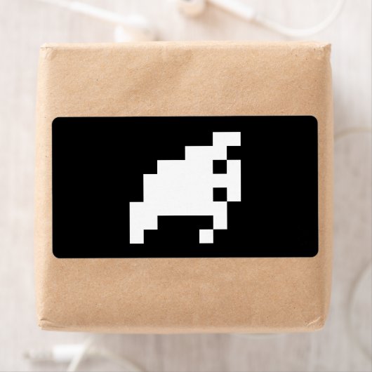 Étiquette Fantôme à 8 bits pour pixels (En situation)