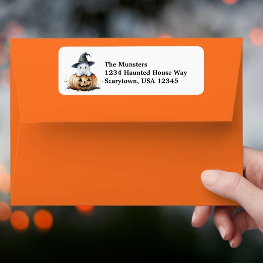 Étiquette Fantôme citrouille dans l'Halloween Casquette de W