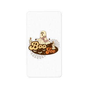 Étiquette Fantôme drôle d'Halloween Boo-Jee