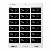 Étiquette fantôme Halloween (Feuille entière)