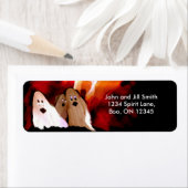 Étiquette Fantômes d'Halloween (En situation)