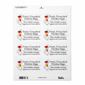 Étiquette Farm Fresh Eggs | Monogram Egg Carton (Feuille entière)