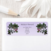 Étiquette Fast Paper Kite White Butterfly aime les fleurs ro (En situation)