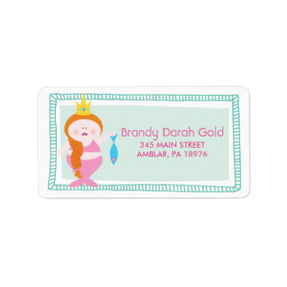 Étiquette FAT PINK MERMAID Adresse de retour Lable