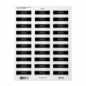 Étiquette Faux Argent Modèle Noir Moderne (Feuille entière)