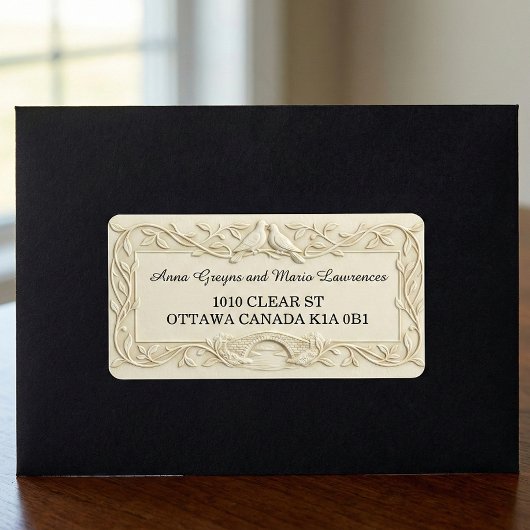 Étiquette Faux Bas-Relief  Wedding Return Address Labels