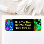 Étiquette Faux, éclaboussure de peinture néon, personnalisé (En situation)