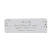 Étiquette Faux Embossed Lily Valley Classic Address Label (Devant)