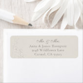 Étiquette Faux Embossed Wildflowers Classic Wedding Response (En situation)
