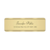 Étiquette Faux Gold Calligraphie Élégant Script à main moder (Devant)