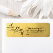 Étiquette Faux Gold Foil LE MARIAGE DE L'Adresse de retour (En situation)