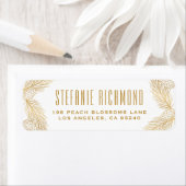 Étiquette Faux Gold Foil Pinecones et aiguilles de pin Holid (En situation)