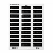 Étiquette Faux Gold Gemstone Monogramme Adresse de retour (Feuille entière)