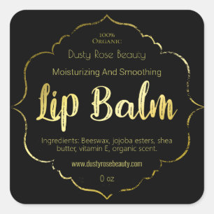 Étiquette Faux Gold Lip Balm