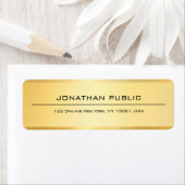 Étiquette Faux Gold Moderne Élégant Professionnel Simple (En situation)