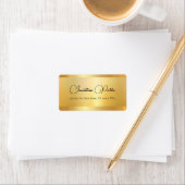 Étiquette Faux Gold Nom du script à la main Élégante Typogra (En situation)
