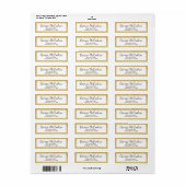 Étiquette Faux Gold Parties scintillant Foil Adresse de reto (Feuille entière)