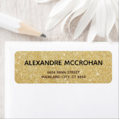Étiquette Faux Gold Parties scintillant Foil Adresse de reto (En situation)