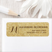 Étiquette Faux Gold Parties scintillant Foil Adresse de reto (En situation)
