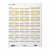 Étiquette Faux Gold White manuscrit Script Élégant moderne (Feuille entière)