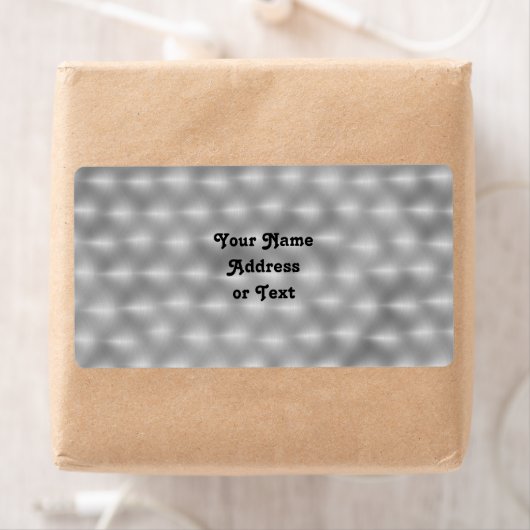 Étiquette Faux Metal - Acier brossé (En situation)