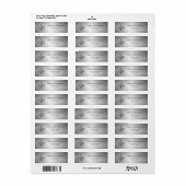 Étiquette Faux Metal Argent Fleur de Lis (Feuille entière)