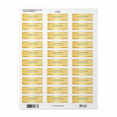 Étiquette Faux Or Moderne Élégant Professionnel Simple (Feuille entière)