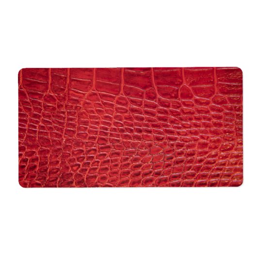 Étiquette Faux rouge alligator cuir (Devant)