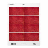 Étiquette Faux rouge alligator cuir (Feuille entière)