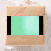 Étiquette Faux Silk Spearmint/Black Solid Lable (En situation)