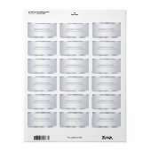Étiquette Faux Silver Moderne Simple Modèle personnalisable (Feuille entière)