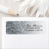 Étiquette Faux Sparkle Adresse de retour (En situation)