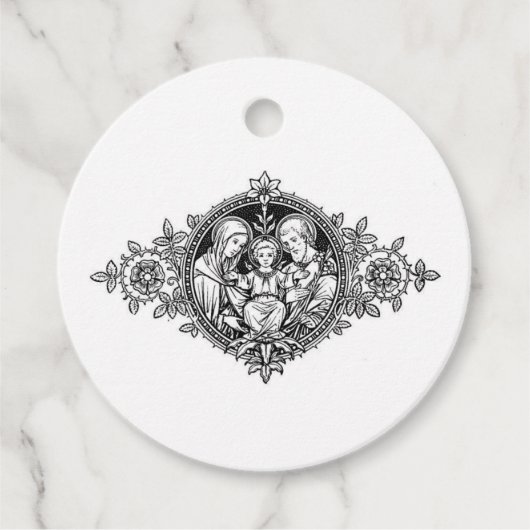 Étiquette Faveur de la famille sainte (Devant)