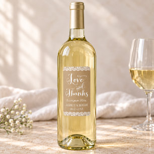Étiquette Faveur de mariage vin Lace Kraft rustique