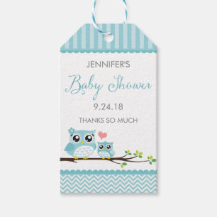 Étiquette Faveur du Baby shower de hibou Balise