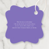 ÉTIQUETTE FAVEUR Rose Pâle Abstrait Floral (Dos)